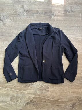 Women's Navy Single-Button Blazer Jacket